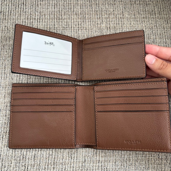 Coach Brown and Cream Stripe Wallet Set - Picture 3 of 5